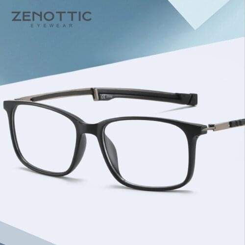 ZENOTTIC Metal Glasses Frame Hyperopia Myopia Lenses Eyeglasses for Men Women Anti Blue Ray Optical Eyeglasses