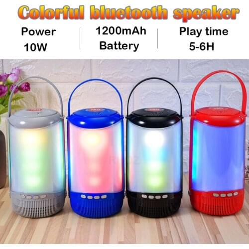 Portable Wireless Bluetooth Speaker Column 10W Subwoofer Sound Bar Support FM Radio AUX TF USB Music Center for Computer 2.1 LED