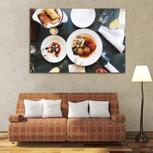 Sumptuous Dinner Modern Separate Poster Unframed Painting Canvas Art Living Room Wall Decor Horizontal Rectangle Picture