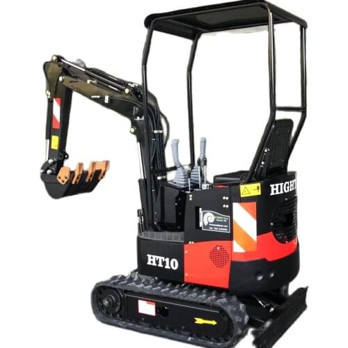CE EPA EURO 5 Approved Hightop HT-10 Mini Excavator 1ton Mini Digger for Sale