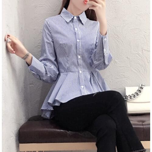 Женские рубашки в полоску Sheremoe China At AliExpress