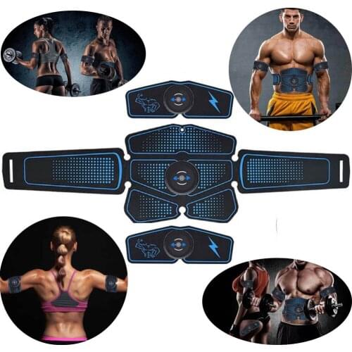 Abdominal Muscle Stimulator Toner Rechargeable Smart Abs Fitness Gear USB Charged Electrostimulation Exercise Home Gym Equipment