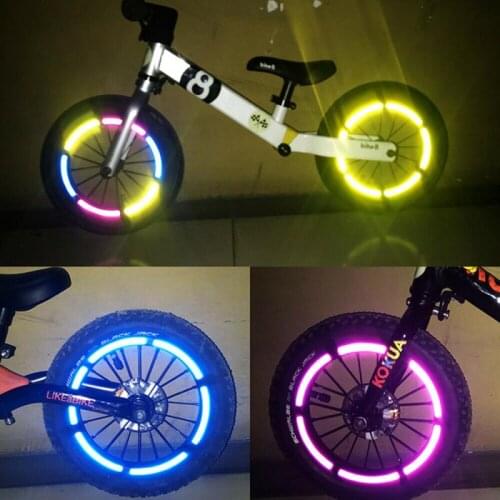 Reflective Tape MTB Bike Bicycle Cycling Reflective Stickers Safety Strips Children Balance Bike Wheel Reflector