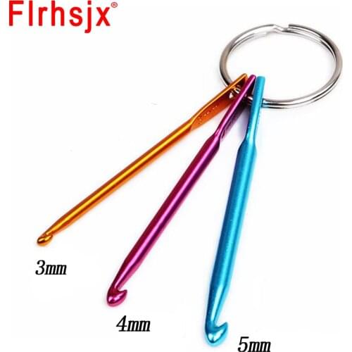 3 Sizes Keychain Hooks Mini Aluminum Crochet Hook Needles Multicolour Crafts Knitting Needles Set Knitting Accessories Knit Tool