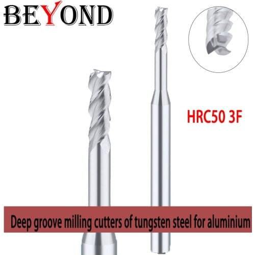 BEYOND Alloy Carbide CNC Milling Deep Groove Milling Cutters Of Tungsten Steel For Aluminium Woodworking Lathe Tools HRC50 3F