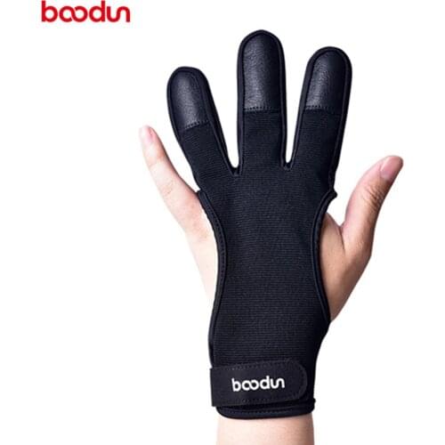1PCS Archery Gloves 3 Fingers Anti-Slip Breathable Archery Guard Hand Finger Protection Shooting Gloves for Left Right Hand