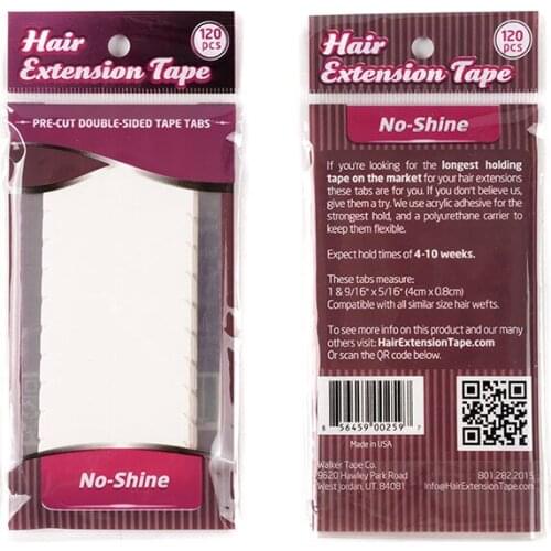 10*12pcs/lot White No Shine Hair Extension Adhesive Tape Double Sided Tape Strips Waterproof For Hair Extension/Lace Wig/Toupee