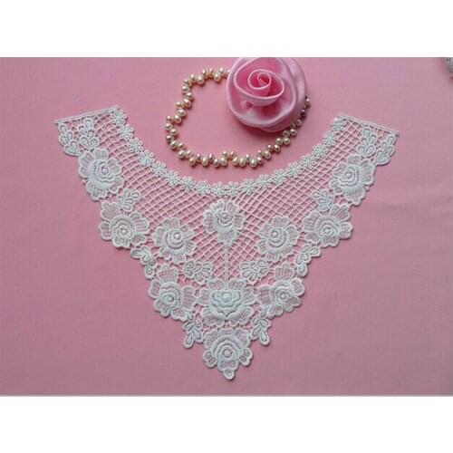 36cm*28.5cm milk fibre embroidery collar applique,embroidery decoration collar patches,XERY-HCXP0513E