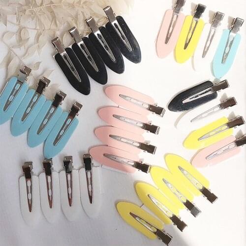 4Pcs Cute Seamless Hair Clip For Women Metal Baby Hair Accessories Hairpin Clip Bangs Hairpin Clip Makeup And Hairdressing Tools