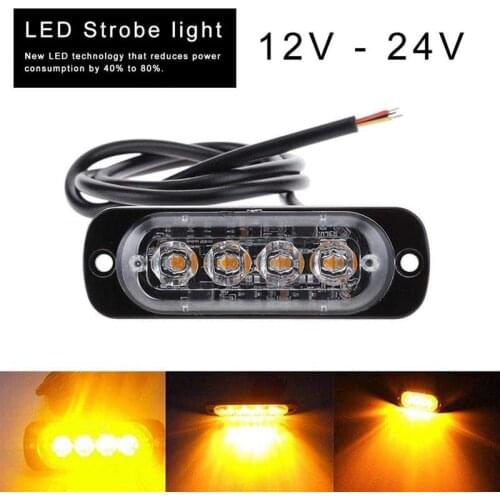 5pcs 12W Strobe Signal Warning light with power-off memory function 19 strobe modes 12-24V Car Indicator light Safety LED Lamp