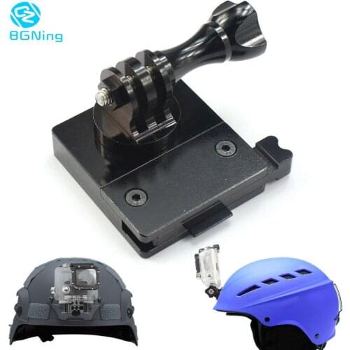 BGNing CNC Aluminum NVG Helmet Base Adapter Fixed Mount with Screw for Gopro Max 9 8 7 for Insta360 ONE R for Osmo Action Camera