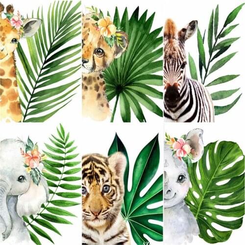 AZQSD DIY Pictures By Numbers Tiger Handpainted Painting Art Acrylic Paint Unframe Coloring By Numbers Animal Decor For Home