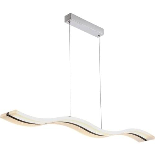 BDBQBL 97.5cm Originality Wave Pendant Lamp Modern Acrylic Study LED Hanglamp Simple Bedrooms Library Office Pendant Lights
