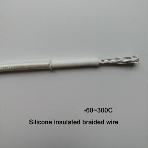 Free shipping 10M High temperature silicone wire 0.5-16 square 300degree CN300 fire-resistant wire Silicone Braided cable