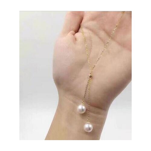 Free shipping >>>>noble jewelry gorgeous gorgeous south sea white 11-12mm round pearl necklace 14k gold