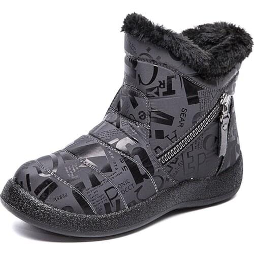 New Womens Boots Fashion Alphabet Winter Shoes Women Waterproof Snow Boots Warm Ankle Botas Mujer Winter Footwear Female hy670