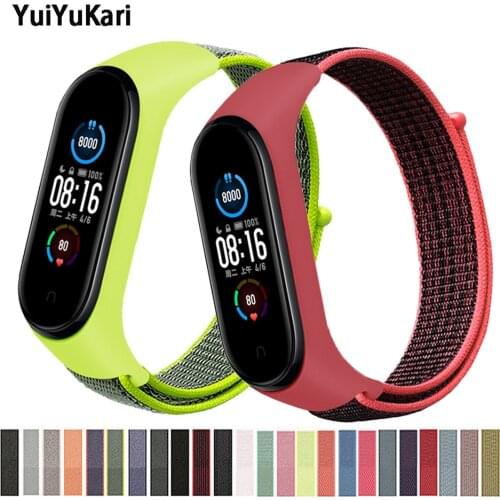 Bracelet for mi band 6 5 Strap Nylon Sport loop watch Belt pulsera correa Miband strap Wristband for xiaomi Mi band 4 3 Bracelet