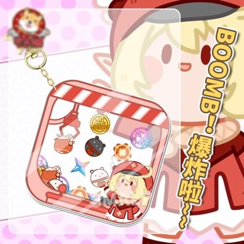 Genshin Impact KLEE VENTI Paimon Shake Music Tartaglia Animation Game Peripheral Pendant Keychain