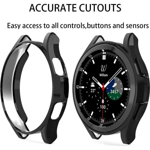 Case for samsung Galaxy watch 4 classic 46mm/42mm TPU Plated cover all-around bumper Screen protector Galaxy watch 4 44mm 40mm