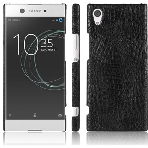For Sony XA1 Dual G3112 5.0" Case Crocodile Pattern Hard PC+PU Back Cover Hard Phone Case for Sony Xperia XA1 G3116 G3121 G3112