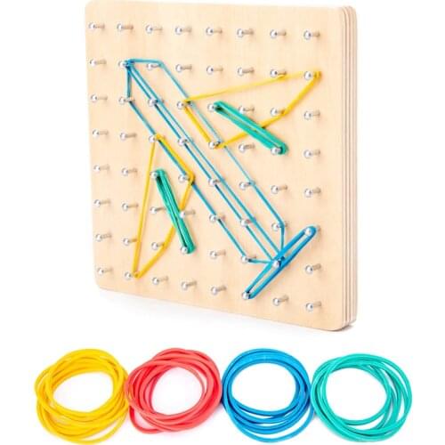 Montessori Baby Toy DIY Color Shape Games For Kids Wooden Learning Educational Toys For Children Brain Teaser Funny Montessori