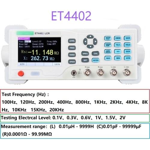 ET4402 High Precision Desktop Digital LCR Meter Capacitance Resistance Impedance Inductance Measure LCR Bridge Meters