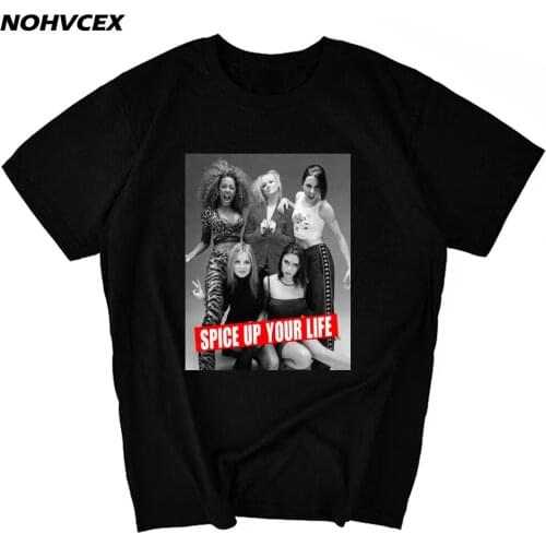 Spice Girls 90s Vintage Men Summer Top Tees Cotton T-Shirt