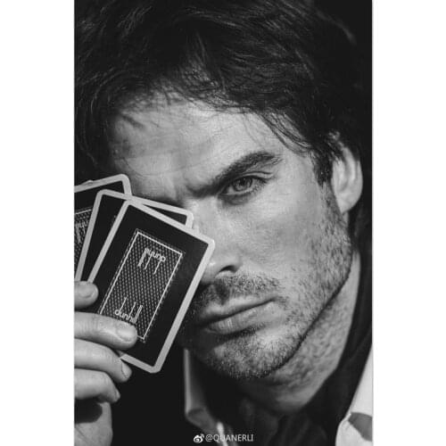 Ian Somerhalder Poster Canvas Poster 30X45cm,40X60cm Art Home Decoration Cloth Fabric Wall Poster Print Silk Fabric