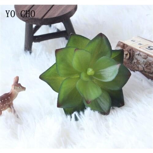 YO CHO 1PC Artificial Pearl Leaf Succulent Plants For Christmas Decorations Grass DIY Real Touch Fake Flower Home Garden Decor
