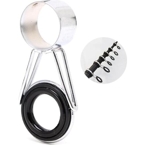 7Pcs Telescopic Fishing Rod Guides Top Ring Set Raft Fishing Repair Accessories
