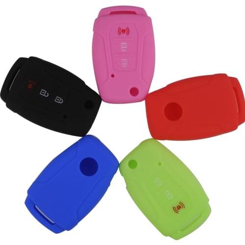 Kutery 3 Buttons Rubber Silicone Colorful Remote Car Key Cover Case For Ssangyong Rexton Korando Tivoli Protection Replacement