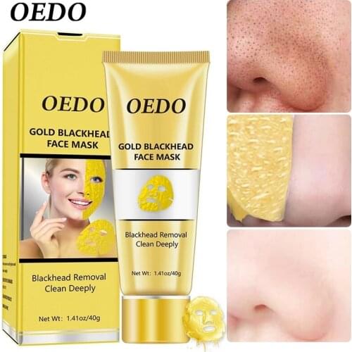 OEDO Gold Remove Blackhead Mask Shrink Pore Improve Rough Skin Acne Shills Blackhead Remover Mask Facial Moisturizing Cream
