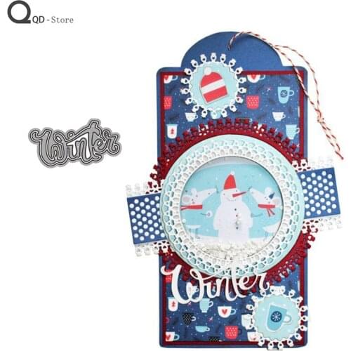 Winter Letter Model Cutting Dies Stamps Dies Scrapbooking Mold Cut Handmade Tools DIY Craft Decoration 2020 New Metal Dies
