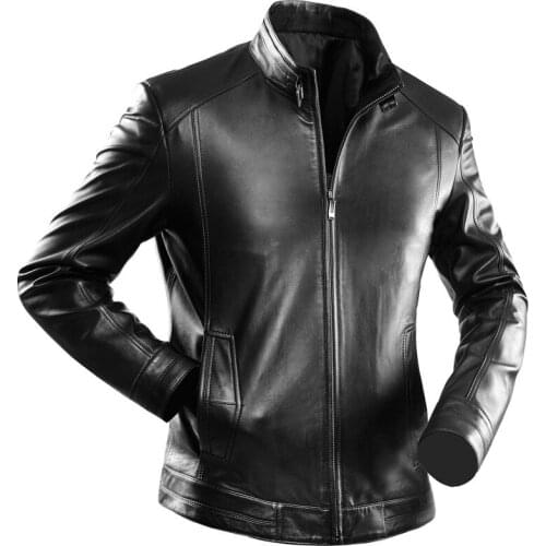 Genuine Leather Jacket Men Autumn Winter Jacket Men Real Sheepskin Coat Streetwear Motorcycle Jackets Plus Size F-ML-822 MY1775