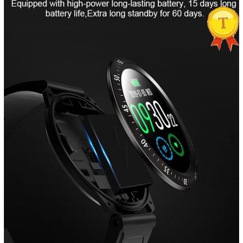 2021 IP67 waterproof men Smart Watch 1.3' Full Round Touch Screen Heart Rate Blood Pressure O2 Monitor IP67 Smartwatch for ios