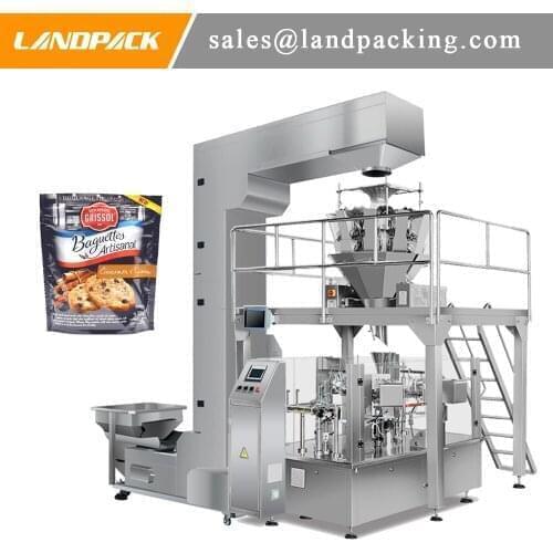Cookie Biscuits Doypack Packaging Machine With Z Type Conveyor