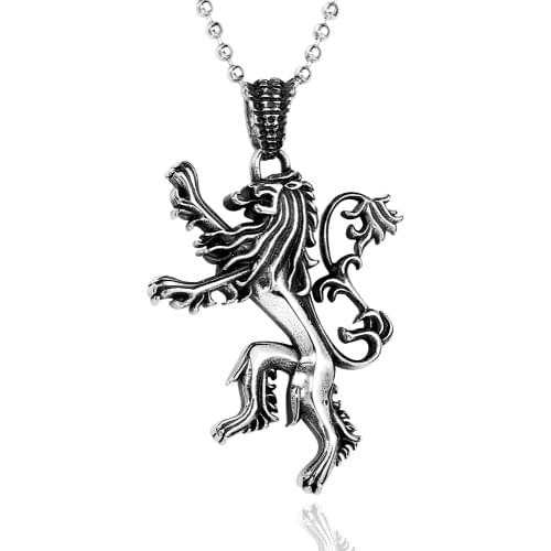 Punk lion pendant Hear Me Roar Stainless Steel Movie And TV Style Necklace Jewelry