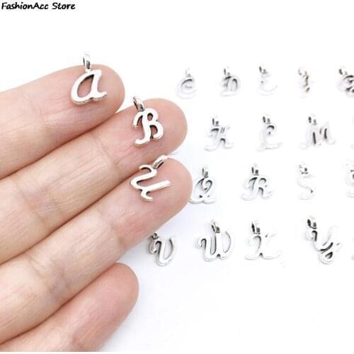 26Pcs 26 English Alphabet Letters Charms Pendants DIY Handmade Jewelry Craft Bracelet Fashion Jewelry Making A-Z For Women Man
