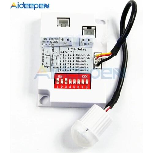 DC 8V-30V 7-10M PIR Motion Sensor Switch IR Infrared Human Body Induction Sensor Detector Switch For Corridor Aisle Home 12V 24V