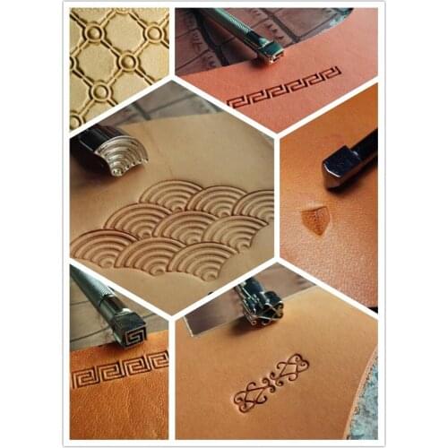 Hand-work unique design leather working tools carving punches stamp craft making high quality steel