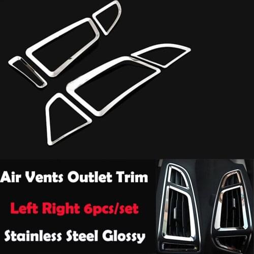 Brand new! 2013 hot!for Ford focus 3 trim accessories stainless steel interior outlet decoration 6pcs/lot for Ford focus 3