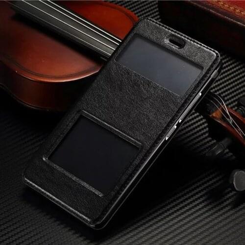 High Quality Hot Flip Ultrathin View Window Leather Case For Xiaomi Redmi Note 2 Luxury Phone Cover