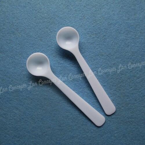 1g / 2ML Plastic Scoop 1 gram PP Measuring Spoon for medical milk powder Liquid - white 200pcs/lot Free shipping