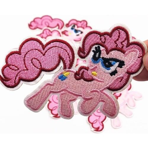 1Pcs My Little Poni Horse Patches For Clothes Iron On Sew On Embroidered Fabric Badges Applique DIY Apparel Accessories
