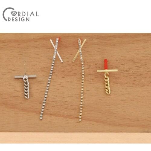 Cordial Design 100Pcs Rhinestone Earrings Stud/DIY Making/Hand Made/Claw Chain/Jewelry Findings & Components/Earring Accessories