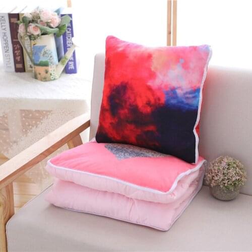 Two in One Series Air Conditioning Quilt Soft and Comfortable PP Cotton Multi-functional Pillow Plants and Animals Pattern
