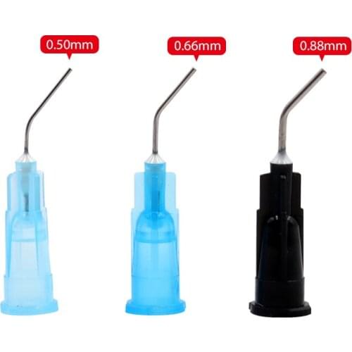 200 PCS High Quality Bent Needle Tips irrigation needle Dental Flow Sealant Etchant Composite Resin Acid reagent delievery tips