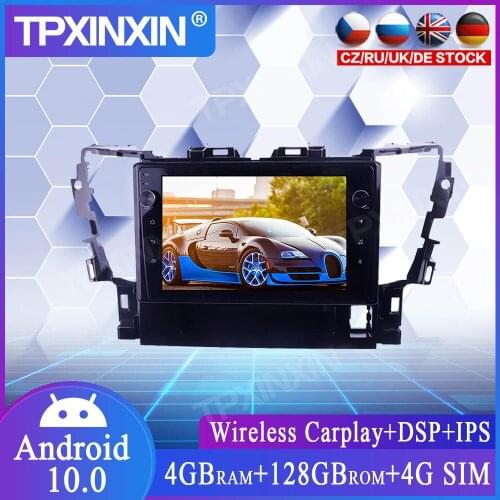 4+128G For Toyota Alphard 2015-2018 Touch Screen Android GPS IPS Car Multimedia Player Head Unit Audio Radio GPS Navigtion