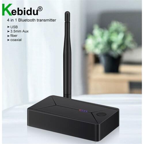 Bluetooth 5.0 Audio Transmitter USB Dongle 3.5mm RCA AUX Coaxial Optical SPDIF Stereo Music Wireless Adapter For TV PC Speaker