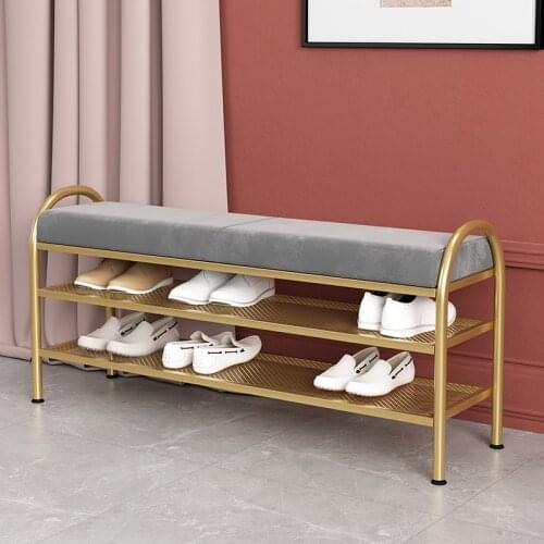 Large Capacity Storage Nordic shoe stool household high rebound sponge cushion doorway seat shoe cabinet non-slip mute creative